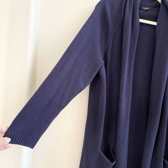 Talbots Open Front Cotton Blend Cardigan Navy Blue 2X Petite Career - Picture 3 of 9